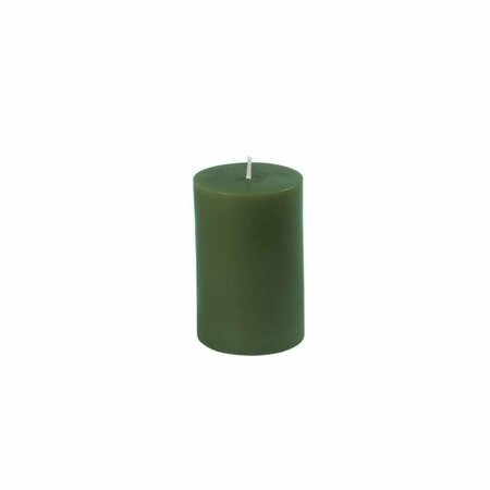 JECO 2 x 3 in. Hunter Green Pillar Candle, 24PK CPZ-2312